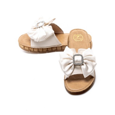 Papuci Dama din piele naturala 49005 CREAM | FORMAZIONE