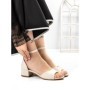 Sandale Dama cu Toc Gros 3HXS65 BEIGE | MEI