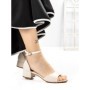Sandale Dama cu Toc Gros 3HXS65 BEIGE | MEI