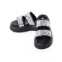 Papuci Dama cu Talpa Joasa 888-2 BLACK-SILVER | FASHION
