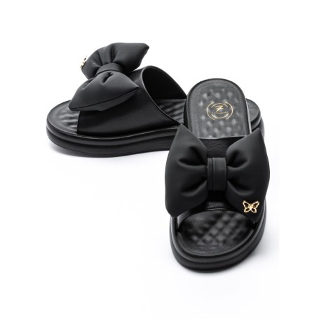 Papuci Dama din piele naturala 28-30 BLACK | FORMAZIONE