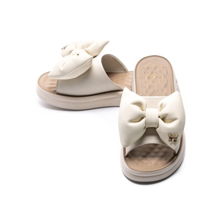 Papuci Dama din piele naturala 28-30 CREAM | FORMAZIONE