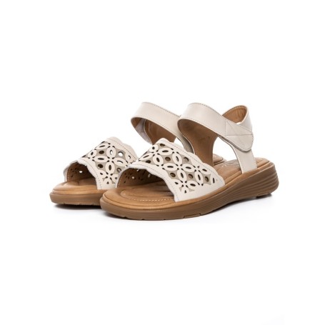 Sandale Dama din piele naturala 33177 CREAM | FORMAZIONE
