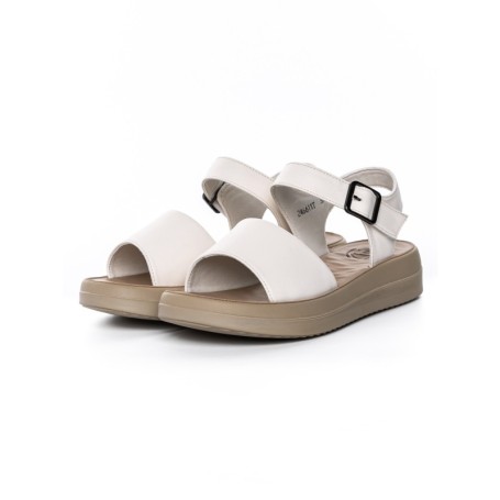 Sandale Dama din piele naturala 246611T CREAM | FORMAZIONE