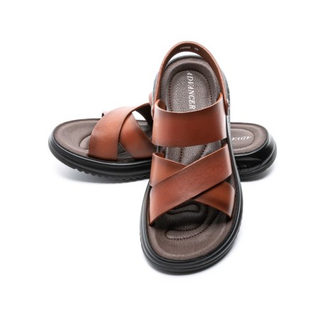 Sandale Barbati din piele naturala 72008 BROWN | ADVANCER
