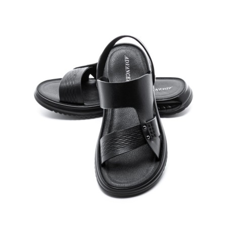 Sandale Barbati din piele naturala 56287 BLACK | ADVANCER
