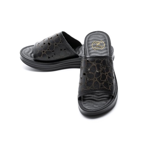 Papuci Dama din piele naturala 2607905 BLACK | FORMAZIONE