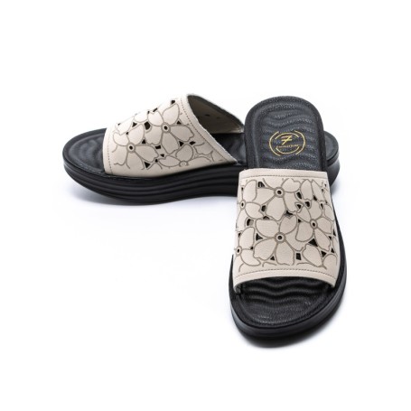 Papuci Dama din piele naturala 2607905 CREAM | FORMAZIONE