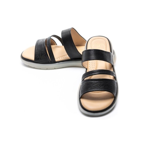 Papuci Dama din piele naturala 33191 BLACK | FORMAZIONE