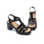 Sandale Dama din piele naturala TP1007-2 BLACK | FORMAZIONE