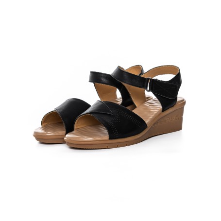 Dámske sandále vyrobené z pravej kože 22002S Čierna | ... » MeiMall.sk