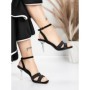 Sandale Dama cu Toc Subtire 5XKK21 BLACK | MEI