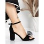 Sandale Dama cu Toc Gros 5XKK23 BLACK | MEI