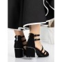 Sandale Dama cu Toc Gros 5XKK26 BLACK | MEI