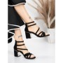 Sandale Dama cu Toc Gros 5XKK26 BLACK | MEI