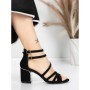 Sandale Dama cu Toc Gros 5XKK26 BLACK | MEI
