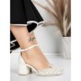 Pantofi cu Toc Gros 5XKK36 WHITE | MEI
