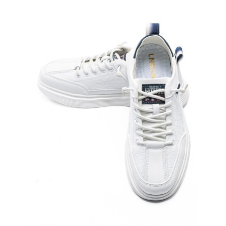 Pantofi Casual Barbati 9678 WHITE-BLUE | MEI