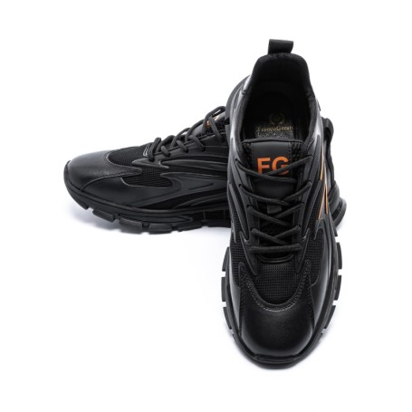 Pantofi Sport Barbati 9517 Negru-Portocaliu (M38) Mels