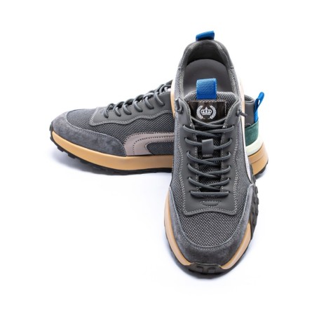 Pantofi Sport Barbati 88926 Gri-Verde (B09) Mels