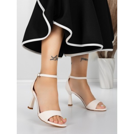 Sandale Dama cu Toc Subtire 5XKK13 BEIGE | MEI