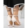 Sandale Dama cu Toc Subtire 5XKK13 BEIGE | MEI