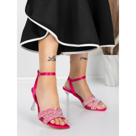 Sandale Dama cu Toc Subtire 5XKK21 RED | MEI