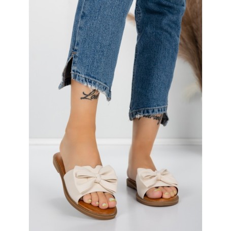 Papuci Dama cu Talpa Joasa 5PT9 BEIGE | MEI