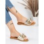 Papuci Dama cu Talpa Joasa 5PT9 LIGHT GOLD | MEI