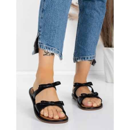 Papuci Dama cu Talpa Joasa J588-8 BLACK | MEI