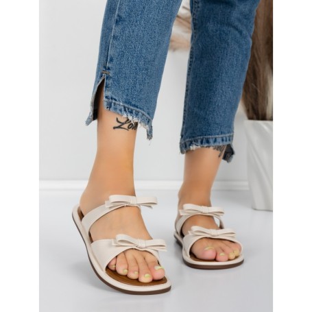 Papuci Dama cu Talpa Joasa J588-8 BEIGE | MEI