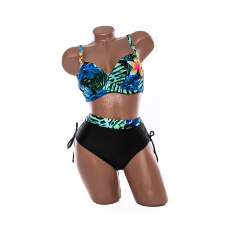 Costum de baie dama LM16 NEGRU-ALBASTRU | MEINA