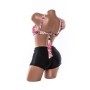 Costum de baie dama L220-1 ROZ-NEGRU | MEINA