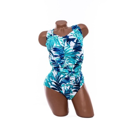 Costum de baie dama Y3099 ALB-ALBASTRU | MEINA