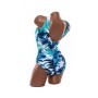 Costum de baie dama Y3099 ALB-ALBASTRU | MEINA