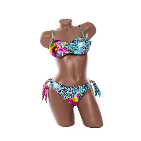 Costum de baie dama F662 ALBASTRU-FUCSIA | MEINA