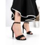 Sandale Dama cu Toc Subtire 5XKK12 BLACK | MEI