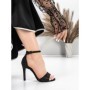 Sandale Dama cu Toc Subtire 5XKK12 BLACK | MEI