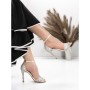 Sandale Dama cu Toc Subtire 5XKK12 SILVER | MEI