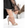 Sandale Dama cu Toc Subtire 5XKK12 CHAMPAGNE | MEI