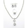 Set Colier + Cercei CLR013 ARGINTIU | MEI