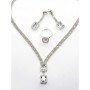 Set Colier + Cercei CLR014 ARGINTIU | MEI