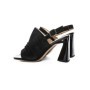 Sandale Dama cu Toc gros K4340-3722D Negru Jose Simon