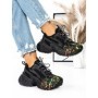 Pantofi Sport Dama cu Platforma 5WL82 BLACK | MEI