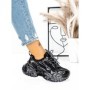 Pantofi Sport Dama cu Platforma 5WL83 BLACK-SILVER | MEI