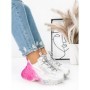 Pantofi Sport Dama cu Platforma 5WL83 PINK-WHITE | MEI