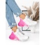 Pantofi Sport Dama cu Platforma 5WL83 PINK-WHITE | MEI