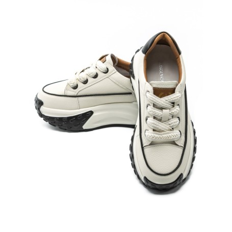 Pantofi Sport Dama din piele naturala KM9071-2 WHITE | ADVANCER