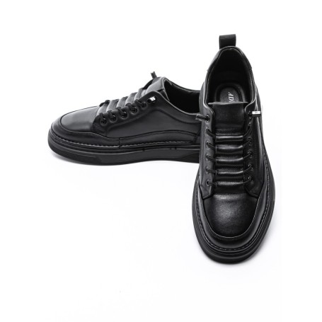 Pantofi Casual Barbati din piele naturala W25513-1 BLACK | ADVANCER