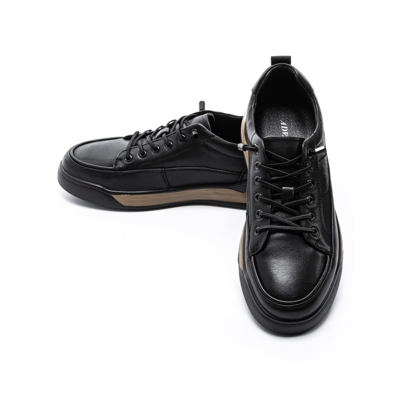 Pantofi Casual Barbati din piele naturala 57509 BLACK | ADVANCER
